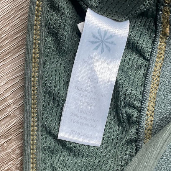 Athleta Full Focus Olive Army Green Sports Bra XS - Extra Small - Picture 5 of 9